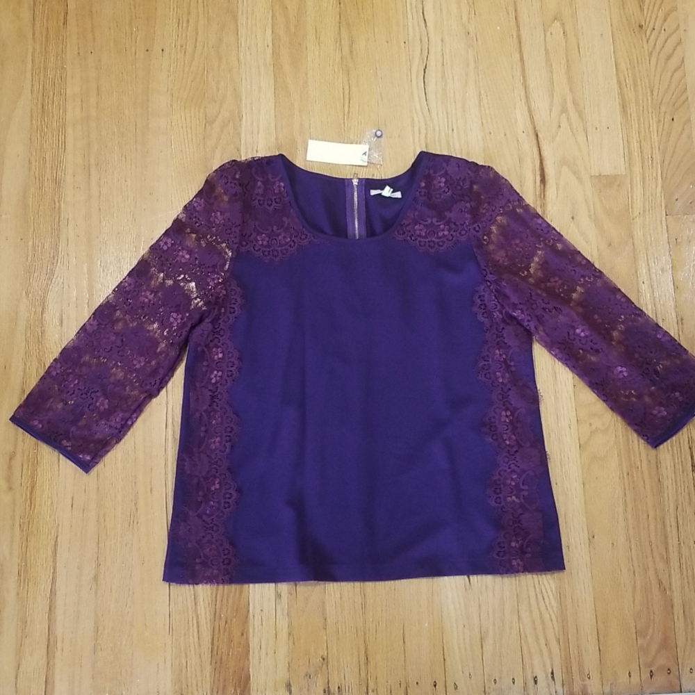 Purple popover blouse